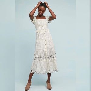 Anthropologie RAHI Cali Frances Embroidered Dress